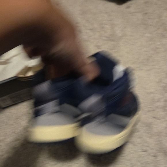 Jordan Kids Navy and White Sneakers - Picture 4 of 5